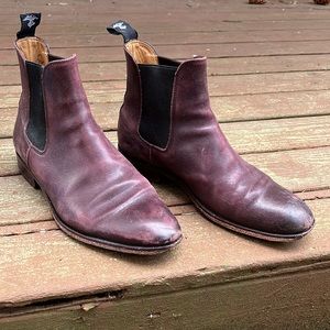 FLUEVOG 💜 burgundy-purple MARIANA Chelsea boots